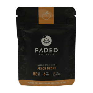 Faded Edibles – Peach Drops – 180mg | Green Leaf Express Canada