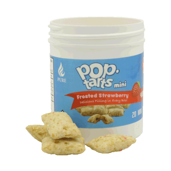 Pop Tarts Mini’s – THC Infused Frosted Strawberry Bites – 400mg | Green Leaf Express Canada