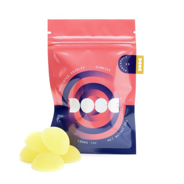 Dose Edibles Gummies – Pineapple | Green Leaf Express Canada