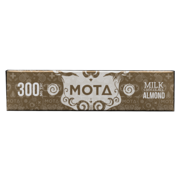 MOTA Edibles – Milk Chocolate Almond Bar – 300mg THC | Green Leaf Express Canada