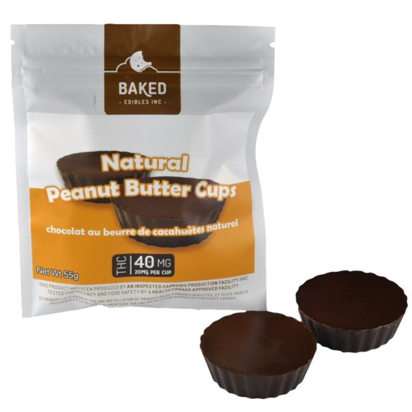 Baked Edibles – Chocolate Mini Peanut Butter Cups 40mg THC | Green Leaf Express Canada