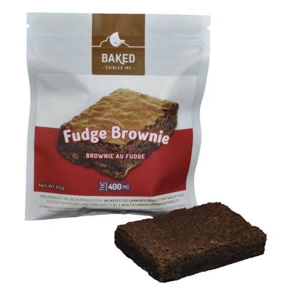 Baked Edibles – Fudge Brownie 400mg THC | Green Leaf Express Canada