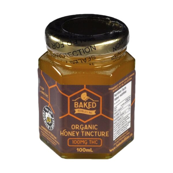 Baked Edibles – Organic Honey Tincture 100mg THC | Green Leaf Express Canada