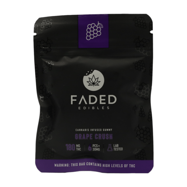 Faded Edibles – Grape Crush – 180mg | Green Leaf Express Canada