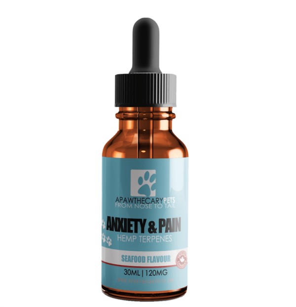 Apawthecary Pets – Anxiety & Pain Tincture – Seafood Medley Flavour 120mg | Green Leaf Express Canada