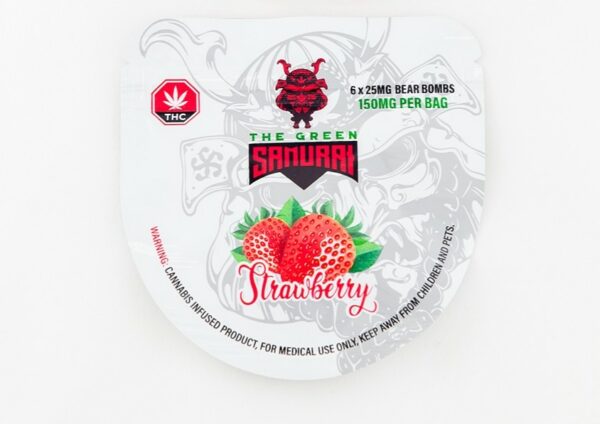 The Green Samurai – Strawberry Gummies – 150mg | Green Leaf Express Canada