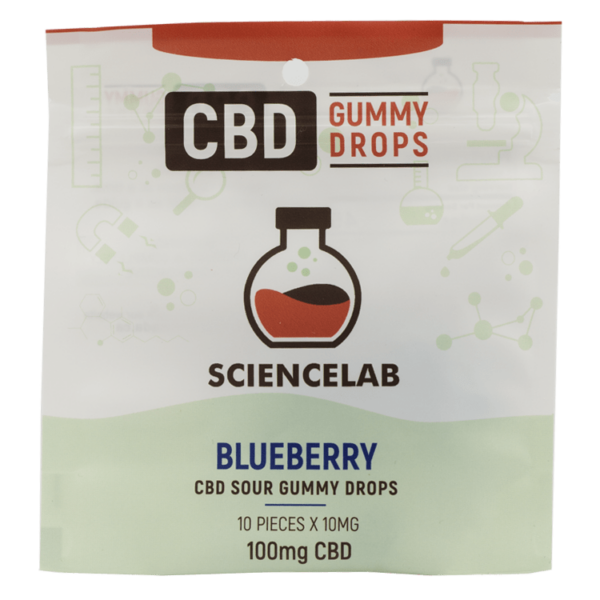 Sciencelab – CBD Sour Gummy Drops – Blueberry 100mg CBD | Green Leaf Express Canada