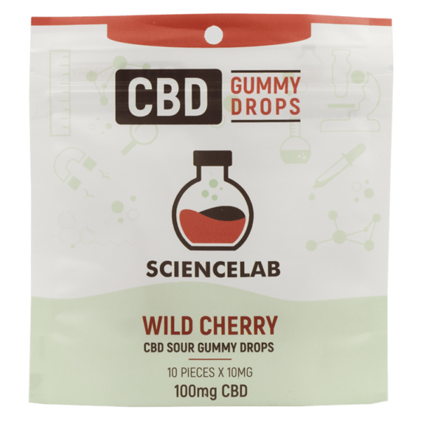 Sciencelab – CBD Sour Gummy Drops – Wild Cherry 100mg CBD | Green Leaf Express Canada