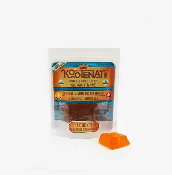 Kootenay Labs – 1:1 Tangerine Creamsicle Gummy – (500mg total) | Green Leaf Express Canada