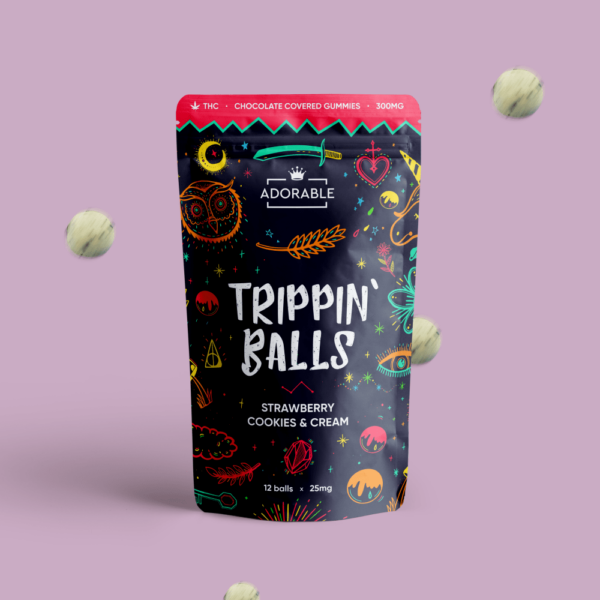 Adorable – Trippin’ Balls – Strawberry Cookies & Cream – 300mg | Green Leaf Express Canada