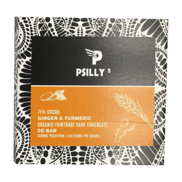 Psilly – Dark Chocolate Bar – Ginger & Turmeric | Green Leaf Express Canada