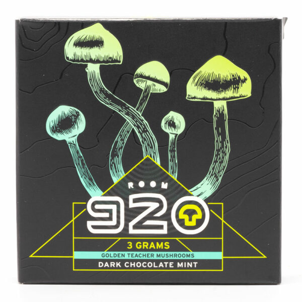 Room 920 – Mushroom Chocolate Bar – Dark Chocolate Mint – 3 grams | Green Leaf Express Canada