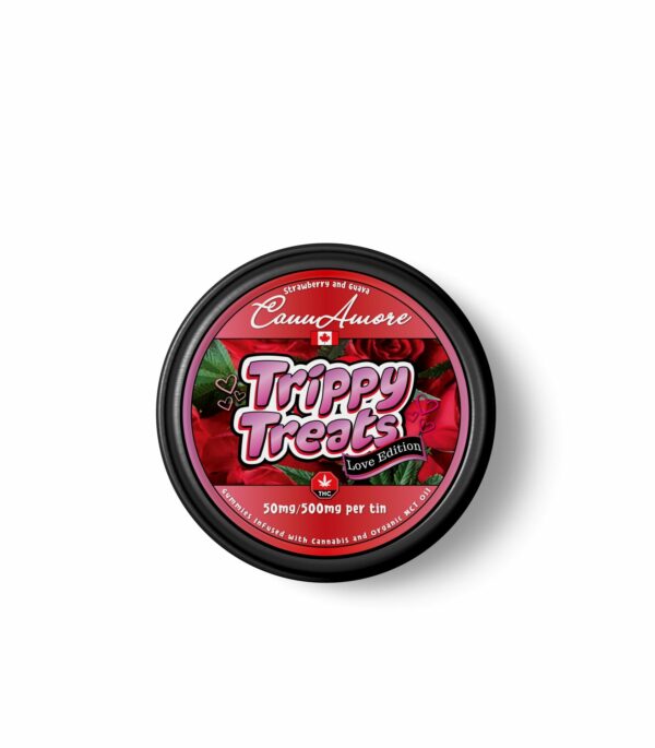 Trippy Treats – Strawberry Guava – CannAmore Love Edition – 500mg THC | Green Leaf Express Canada