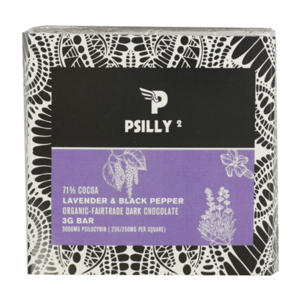 Psilly – Dark Chocolate Bar – Lavender & Black Pepper | Green Leaf Express Canada