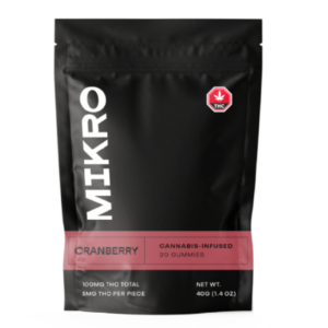 Mikro – THC Gummies – 100mg THC – Cranberry | Green Leaf Express Canada