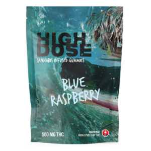 High Dose – weed Infused Gummies – Blue Raspberry – 1000mg/1500mg | Green Leaf Express Canada