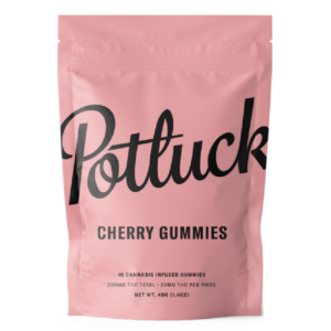 Potluck Extracts – Cherry Gummies – 200mg THC | Green Leaf Express Canada