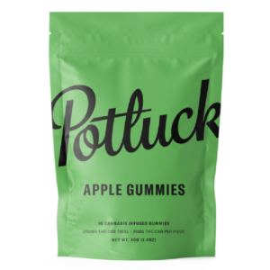 Potluck Extracts – Apple Gummies (1:1) – 100mg THC / 100mg CBD | Green Leaf Express Canada