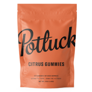 Potluck Extracts – Citrus Gummies – 200mg THC | Green Leaf Express Canada