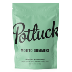 Potluck Extracts – Mojito Gummies (1:1) – 100mg THC / 100mg CBD | Green Leaf Express Canada