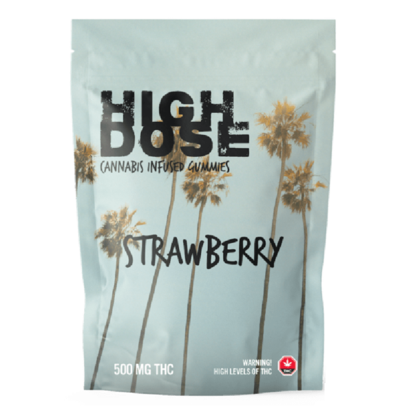 High Dose – weed Infused Gummies – Strawberry – 500mg/1000mg | Green Leaf Express Canada