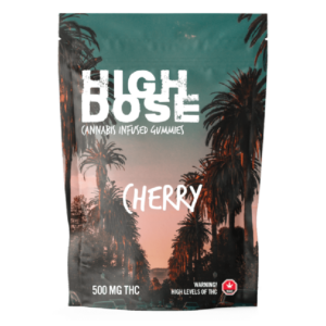 High Dose – weed Infused Gummies – Cherry – 500mg/1000mg | Green Leaf Express Canada