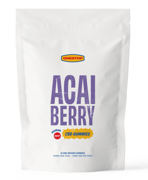 OneStop – Açai Berry CBD Gummies 500mg | Green Leaf Express Canada