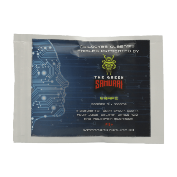 The Green Samurai – Shroom Gummies – Grape – 3g | Green Leaf Express Canada